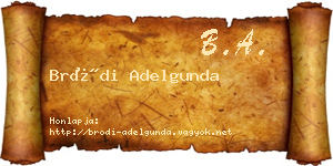 Bródi Adelgunda névjegykártya